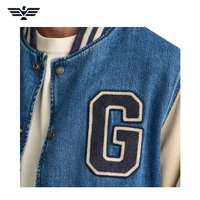 Blouson universitaire en velours côtelé respirant pour homme, avec blocs de couleur, manches beiges, col montant, empiècements aux coudes, style décontracté, automne
