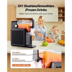 5-Preset Programs 2.6L/88oz Home Slushie <b>Maker</b> Self-Cleaning Frozen Drink Machine Margaritas <b>Milkshakes</b> More No Ice Needed Model - Product Image 2