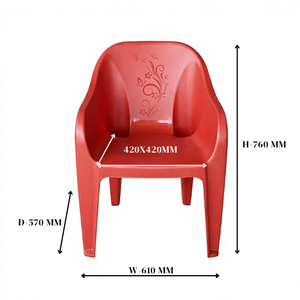 Silla Moderna de Plástico para Dormitorio, Sala de Estar o Comedor, con Respaldo en Forma de Flecha, Apilable, Resistente al Agua, para Uso en Exteriores, Estilo Contemporáneo - Product Image 3