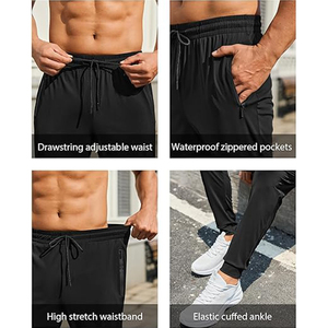 Pantalon de jogging décontracté pour homme, taille haute, léger, séchage rapide, imperméable, extensible, pour la gym et l'entraînement - Product Image 5