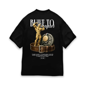 T-shirt Homme Oversize à Épaules Tombantes, T-shirt de Sport Vierge, Impression Personnalisée, Logo, T-shirt Lourd, Coupe Boxy pour Homme - Product Image 4