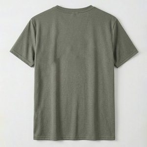 Nueva Camiseta Casual de Manga Corta para Hombre, con Logotipo Personalizado RTS, Gris, de Alta Calidad, 100% Algodón Poliéster, Lisa, para Uso Diario, Cuello Redondo, Estilo Urbano - Product Image 2