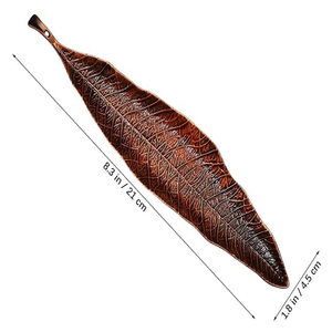 Leaf Shaped <b>Incense</b> <b>Holder</b> Metal Censer Burners Retro Desktop Decor <b>Incense</b> Stick <b>Holders</b> for Living Room Office Meditation - Product Image 1