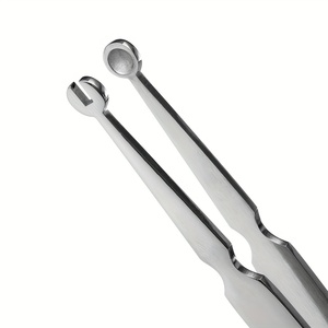 High Precision Surgical Steel Piercing Clamp Tweezer for Body Jewelry Placement Nose <b>Ring</b> Ear Stud <b>Lip</b> <b>Ring</b> Belly Piercing Tool - Product Image 4