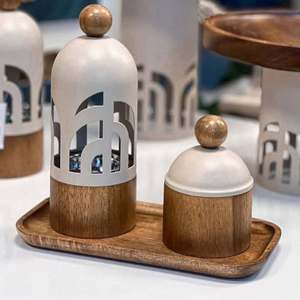 Luxury bakhoor burner decorative incense burner islamic home decor ramadan decor eid decor wooden mabkhara metal bakhoor burner - Product Image 2
