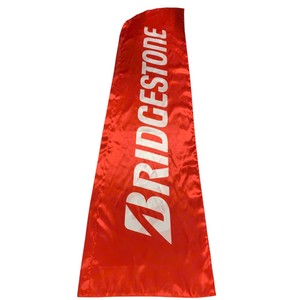 Drapeau en polyester Bridgestone imprimé en sérigraphie, résistant aux UV, durable, bannière promotionnelle, style à suspendre avec mât en aluminium - Product Image 4