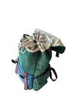 Sac à dos pour ordinateur portable en lin écologique tendance, design minimaliste durable, loisirs, fait main, école, cordon de serrage
