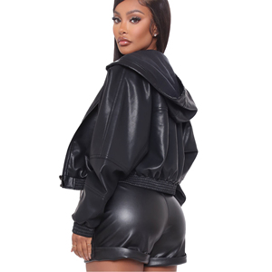 Women Genuine Leather Jacket <b>Fur</b> Collar Ladies Warm Winter Biker Slim Fit Zip-Up Customized Logo Factory Price Wholesale - Product Image 5