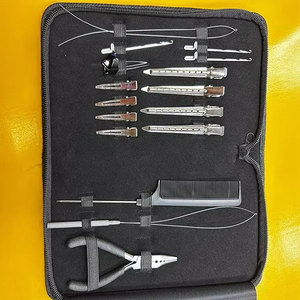 Kit Profesional de Extensiones de Cabello con Estuche de Cuero Premium, Juego Completo de Herramientas para Aplicación y Remoción de Extensiones de Cabello - Product Image 3