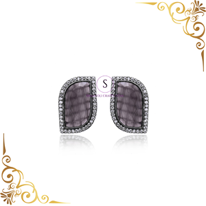 Recién llegado, pendientes clásicos de latón con trabajo de cristal, pendientes llamativos geométricos para mujer, fiestas para niñas, bodas, compromisos - Product Image 4