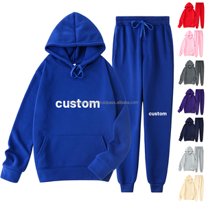 เสื้อฮู้ดแทรคสูทผ้าฟลีซคอตตอน/โพลีเอสเตอร์สั่งทำขายส่งสำหรับฤดูหนาว แบบไร้ตะเข็บ ยูนิเซ็กส์ ไซส์พลัส ไซส์ใหญ่พิเศษ รับผลิตแบบ OEM - Product Image 1