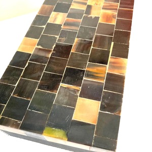 Nueva Caja Rectangular Rústica de Cuerno de Búfalo de ILAHI, Pulida, Ecológica, para Almacenamiento de Joyas, con Interior Suave para Artículos Delicados, Uttar - Product Image 3