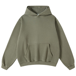 Sudadera con Capucha de Invierno para Hombre, Mezcla de Poliéster/Algodón, Lavado Ácido, Secado Rápido, Transpirable, con Impresión Personalizada de Logotipo en Algodón - Product Image 1