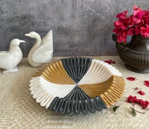 Cuencos de Mármol Artesanales Modernos, Cuenco Decorativo para Frutas para Cocina, Cuenco Decorativo de Resina Multicolor y Elegante - Product Image 2