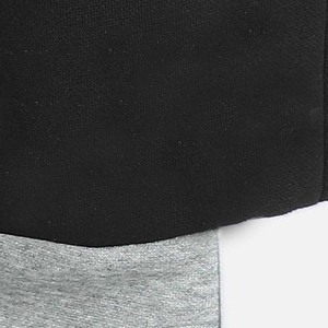 <b>Men's</b> Black Color Blocked Sweatpants With Gray And <b>White</b> Side Panels Elastic Waist Casual Joggers - Product Image 6