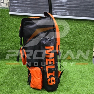 Protian Custom Baseball <b>Backpack</b> Orange Black 22 Number Nylon <b>Wheeled</b> Sports Bag 50-70L Capacity - Product Image 2