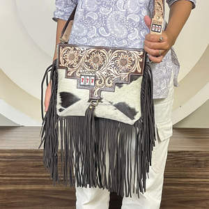 Sac à bandoulière en cuir véritable fait main, style western, pour femme, vente en gros d'usine - Product Image 4