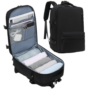 Minimalist <b>Nylon</b> <b>Backpack</b> 36-56L Waterproof Zipper Closure Unisex Softback Multi-Functional Shoulder Strap Webbing Handle - Product Image 3