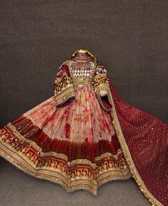 Wholesale Prices LOW MOQ O-neck Floor-Length Afghan Kuchi Breathable Long Sleeves Silk Handmade Afghani Style <b>Dresses</b> Wedding - Product Image 4