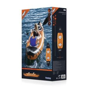 Bestway 65077 lite-nhanh chóng X2 Durable 2-person PVC Thuyền bơm hơi cho thể thao Kayak máy bay phản lực trượt tuyết & câu cá bè cho trôi ngoài trời - Product Image 5