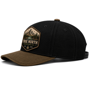 Casquette de baseball brodée True North Adventure Co., unisexe, réglable, décontractée, pour l'extérieur, marron, noir, polyester, coton - Product Image 1