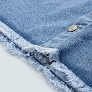 <b>Men's</b> <b>Light</b> Blue Denim <b>Jacket</b> Casual Button Up Turn-down Collar Washed Cotton Regular Fit Autumn Outwear - Product Image 3