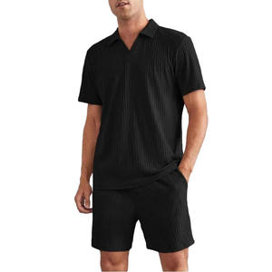 Nuevo Conjunto de Verano de 2 Piezas para Hombre, Estilo Casual, Manga Corta, Alta Calidad, Conjunto de Pantalones Cortos a Juego para Hombre - Product Image 3
