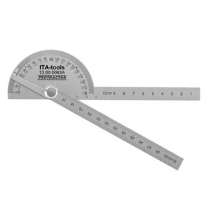 0-180 Stainless Steel Twin-Handle Protractor for <b>DIY</b> Industrial Use OEM ODM Customization - Product Image 1