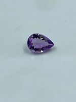Pierre précieuse améthyste violette naturelle, pierre brute, taille poire, 4,06 carats, 10x11MM, R.K. GEMS & JEWELLERY pour la fabrication de bijoux