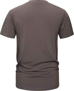 เสื้อคอกลมพรีเมี่ยมสำหรับผู้ชาย เสื้อคอกลมลำลองสำหรับฤดูร้อน แขนสั้น สีพื้น ระบายอากาศได้ดี ผ้าฝ้ายนุ่ม ทรงปกติ น้ำหนักเบา - Product Image 6