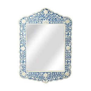 Cadre de miroir en résine avec incrustation de os, texture de résine riche, pour des installations murales accrocheuses - Product Image 6