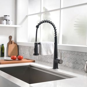 Rubinetto da Cucina Moderno Commerciale con Doccetta Estraibile Nero per Lavello, per Uso Commerciale e Domestico - Product Image 2