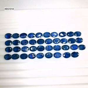 พลอยไพลินสีน้ำเงินรูปไข่ คันชานา ผ่านการอบความร้อน 39 เม็ด น้ำหนัก 57.98 กะรัต เกรด 3A พลอยหลวม สีสม่ำเสมอ สำหรับทำเครื่องประดับตามสั่ง - Product Image 3