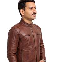 Blouson Moto Vintage Personnalisé en Cuir Véritable Givré pour Homme, Nouveau Design Hiver, Style Streetwear, Fermeture Éclair, Noir et Marron