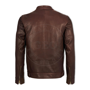 Vestes en cuir véritable pour hommes 2026 avec logo personnalisé, imperméables et respirantes, design écologique, tendance, faible MOQ pour les détaillants de vêtements - Product Image 4