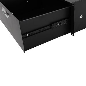 Armadio per Attrezzature DJ in Acciaio 4U con Cassetti e Chiavi - Nero - Rack Utilitario da 19 Pollici - Product Image 3