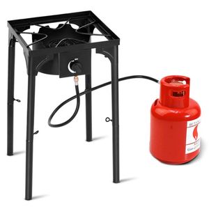 Fornello da Campeggio Portatile a Propano 100.000 BTU, Barbecue da Esterno con Gambe Regolabili, Leggero in Acciaio e Alluminio - Product Image 6