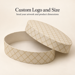 Boîte en papier ovale personnalisée à motif de perles pour ensemble de beauté et de bain, emballage avec logo OEM - Product Image 4