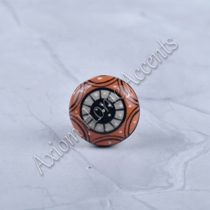 Classic Handpainted <b>Ceramic</b> <b>Knobs</b> for Vintage Furniture and Cabinet Door Handles by Axiom Home Accents - Product Image 2
