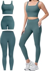 Top Trending Bnice Solid <b>Lace</b> Women's Yoga Leggings 2-Piece Set High Waist Seamed Breathable Spandex/Nylon Butt Lift Fitness - Product Image 4
