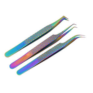 Pinzas de Acero Inoxidable con Punta Fina y Agarre de Fibra, Antiestáticas, Duraderas, para Artistas de Pestañas, Extensión de Pestañas, Puntas Dentadas de Precisión, Grado A+ - Product Image 5