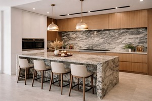 Dalles de granit vert Kuppam indien polies - Design moderne pour salon et salle à manger, utilisation intérieure et extérieure - Product Image 2