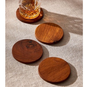 Juego de Posavasos de Madera, Hechos a Mano, de Madera Natural, Protectores para Bebidas - Product Image 6
