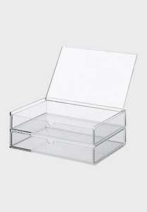 Rounded Clear Acrylic Organizer <b>Storage</b> Box & <b>Kitchen</b> <b>Storage</b> Dry Fruit Multi Purpose Utility Box for Jewelry & Makeup Organizer - Product Image 4