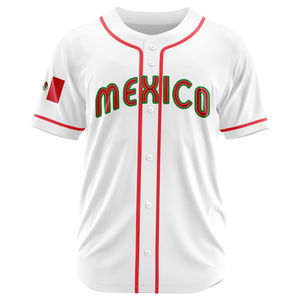 เสื้อเบสบอลสีขาวแบบกำหนดเอง ผ้าตาข่าย ปักหรือพิมพ์ลาย ชุดทีม ผู้ผลิตชุดกีฬาแบบ OEM - Product Image 2