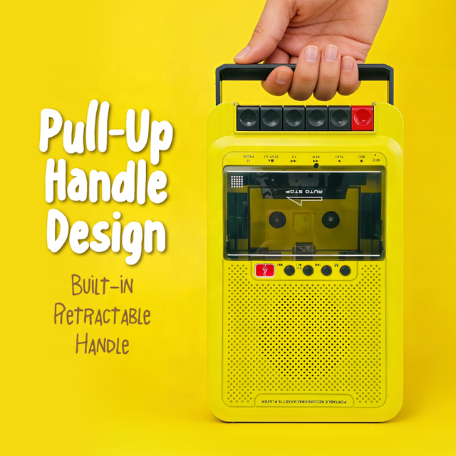 ELETREE ODM/OEM Wholesale Customized Cassette Shoebox Tape Speaker Built-in Microphone Portable Cassette Recorders & Players