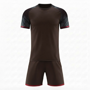 Camiseta de Fútbol de Primera Calidad, Manga Corta, Malla Transpirable de Secado Rápido, Spandex/Poliéster, Cuello Redondo, Color Sólido, Diseño de Logotipo Personalizado - Product Image 1