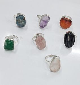 Anillos de Bisutería Boho de Aleación de Metal con Cuentas de Piedra GC-RG-298 Disponibles a un Precio Accesible de un Fabricante Indio. - Product Image 1