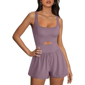 2025 2025ชุดจั๊มสูทกีฬาแขนกุดสำหรับผู้หญิงชุดหมีพิลาทีสลำลองชุดโยคะชิ้นเดียวสำหรับใส่ในฤดูร้อน - Product Image 2