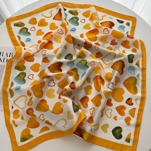 Pañuelo Cuadrado de Satén Suave Estampado de Lujo para Mujer, Pañuelo para el Cuello, Banda para el Cabello de Primavera, Foulard, Bandana, Echarpe, Chal, Envoltura - Product Image 4